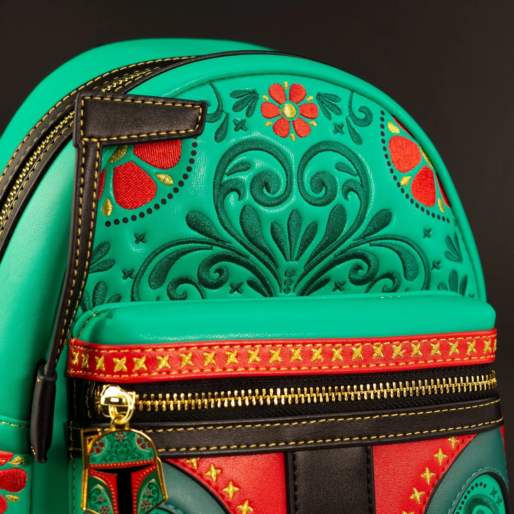 Loungefly x Star Wars Boba Fett Floral Cosplay Mini Backpack