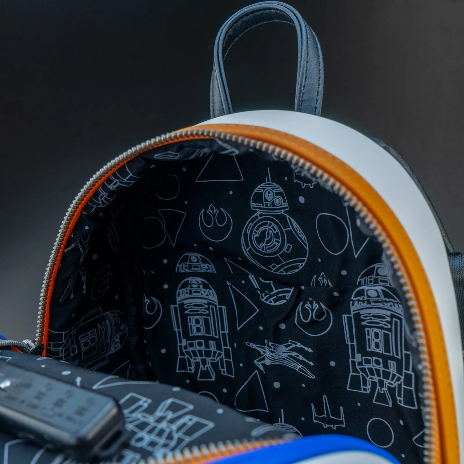 Loungefly x Star Wars R2-D2 and BB-8 Droids Light Up Mini Backpack