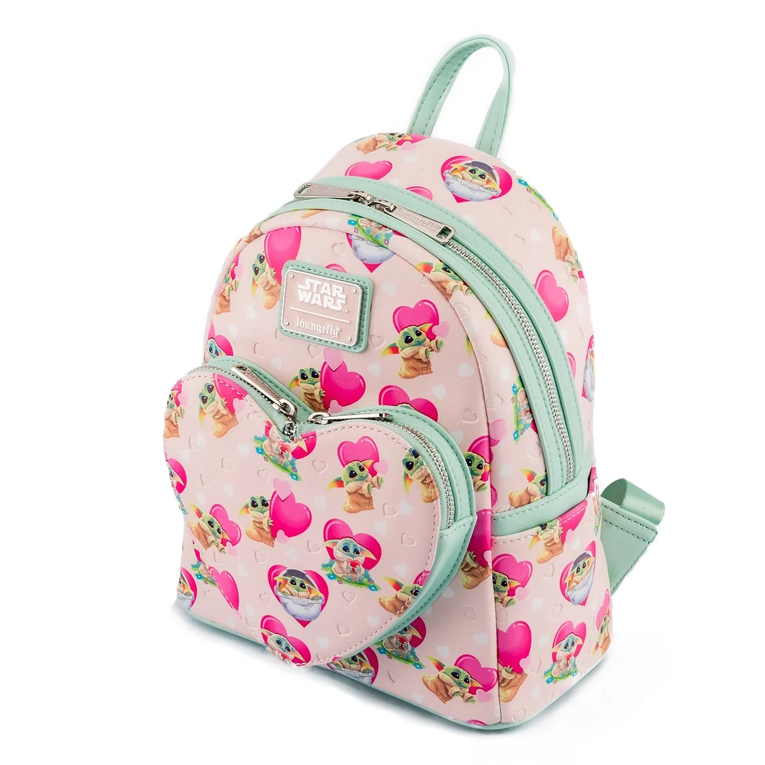 Loungefly x Star Wars The Mandalorian Grogu Valentines Mini Backpack