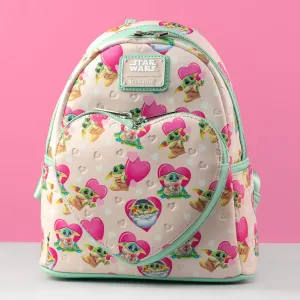 Loungefly x Star Wars The Mandalorian Grogu Valentines Mini Backpack