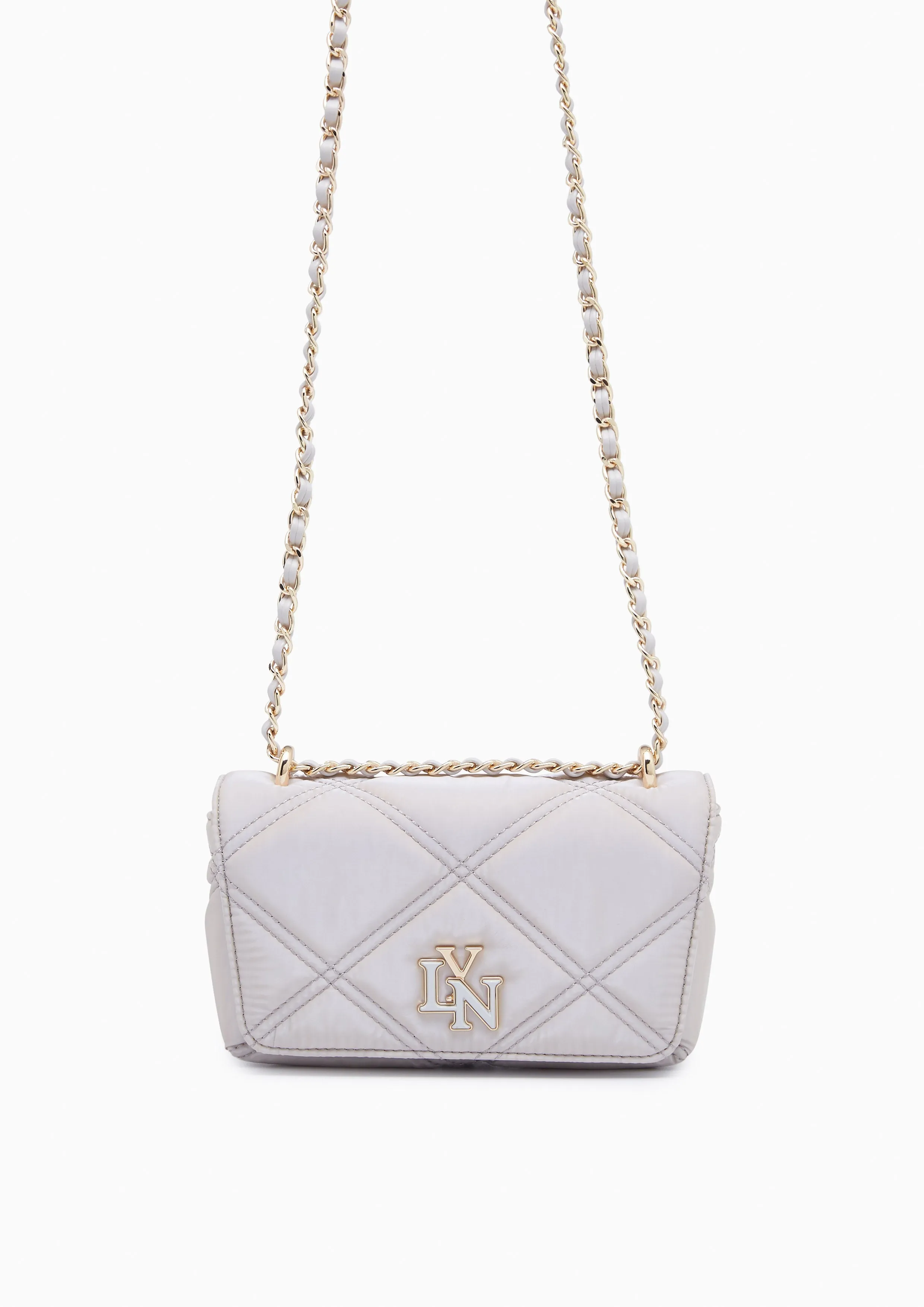 Maila Nylon Crossbody Bag Light Grey