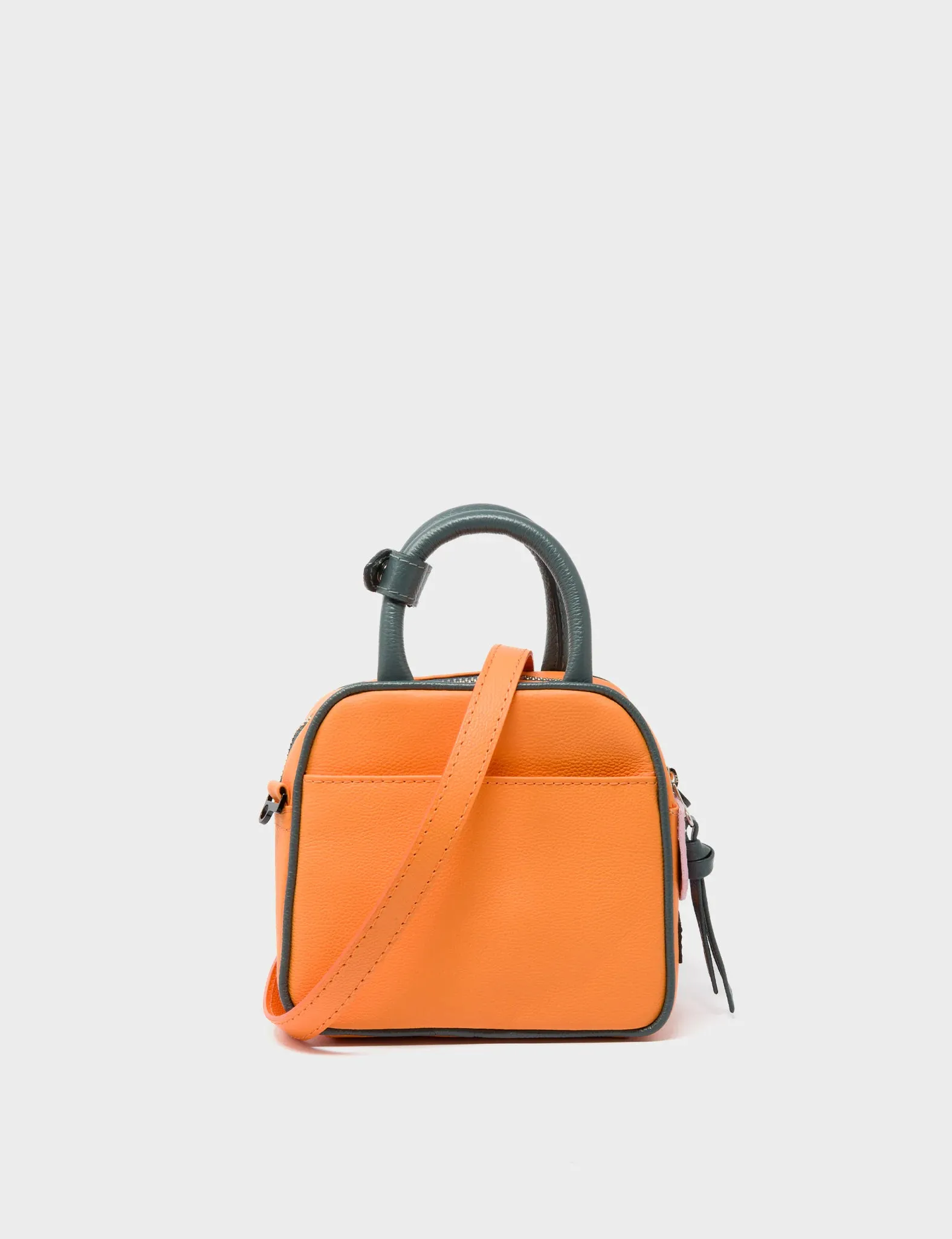 Marino Mini Crossbody Blazing Orange Leather Bag - Creatures of the Future Design