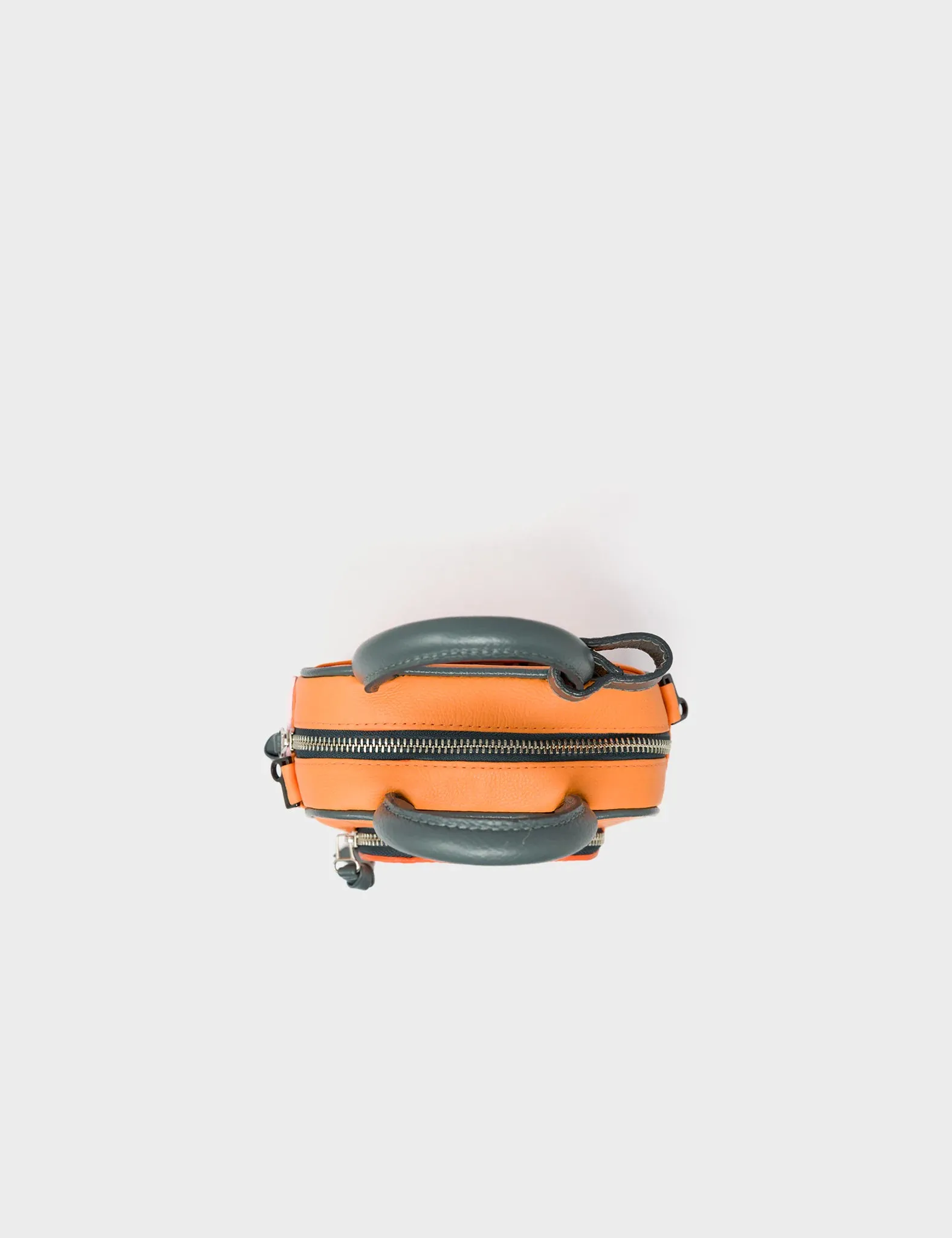 Marino Mini Crossbody Blazing Orange Leather Bag - Creatures of the Future Design