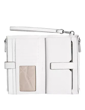 Michael Michael Kors Adele Double Zip Pebble Leather Phone Wristlet