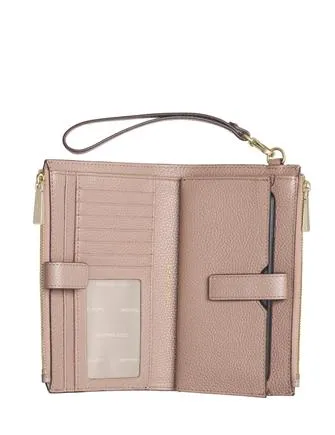 Michael Michael Kors Adele Double Zip Pebble Leather Phone Wristlet