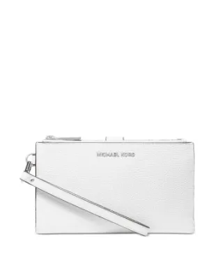 Michael Michael Kors Adele Double Zip Pebble Leather Phone Wristlet