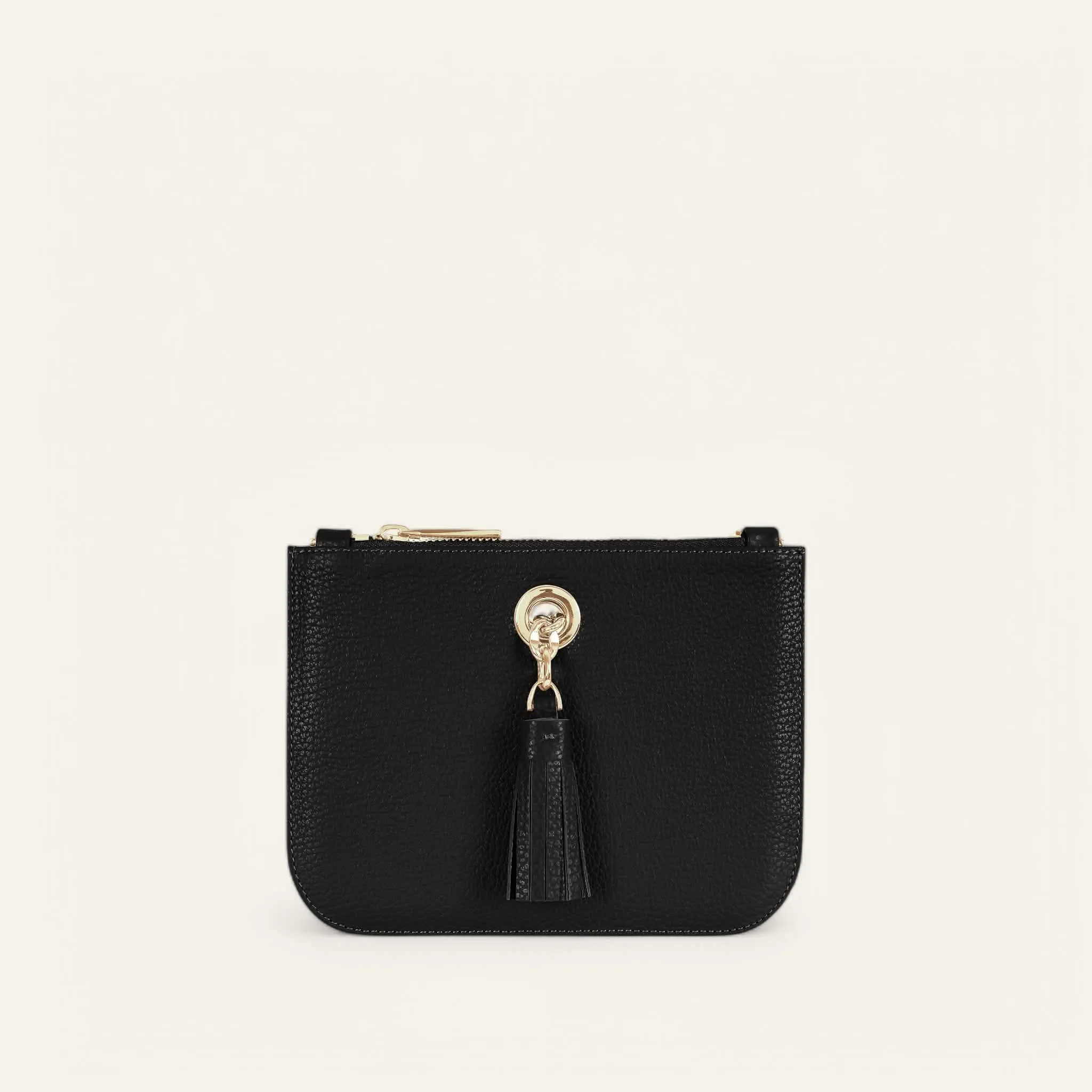 Mini D Tote | Black with Gold hardware