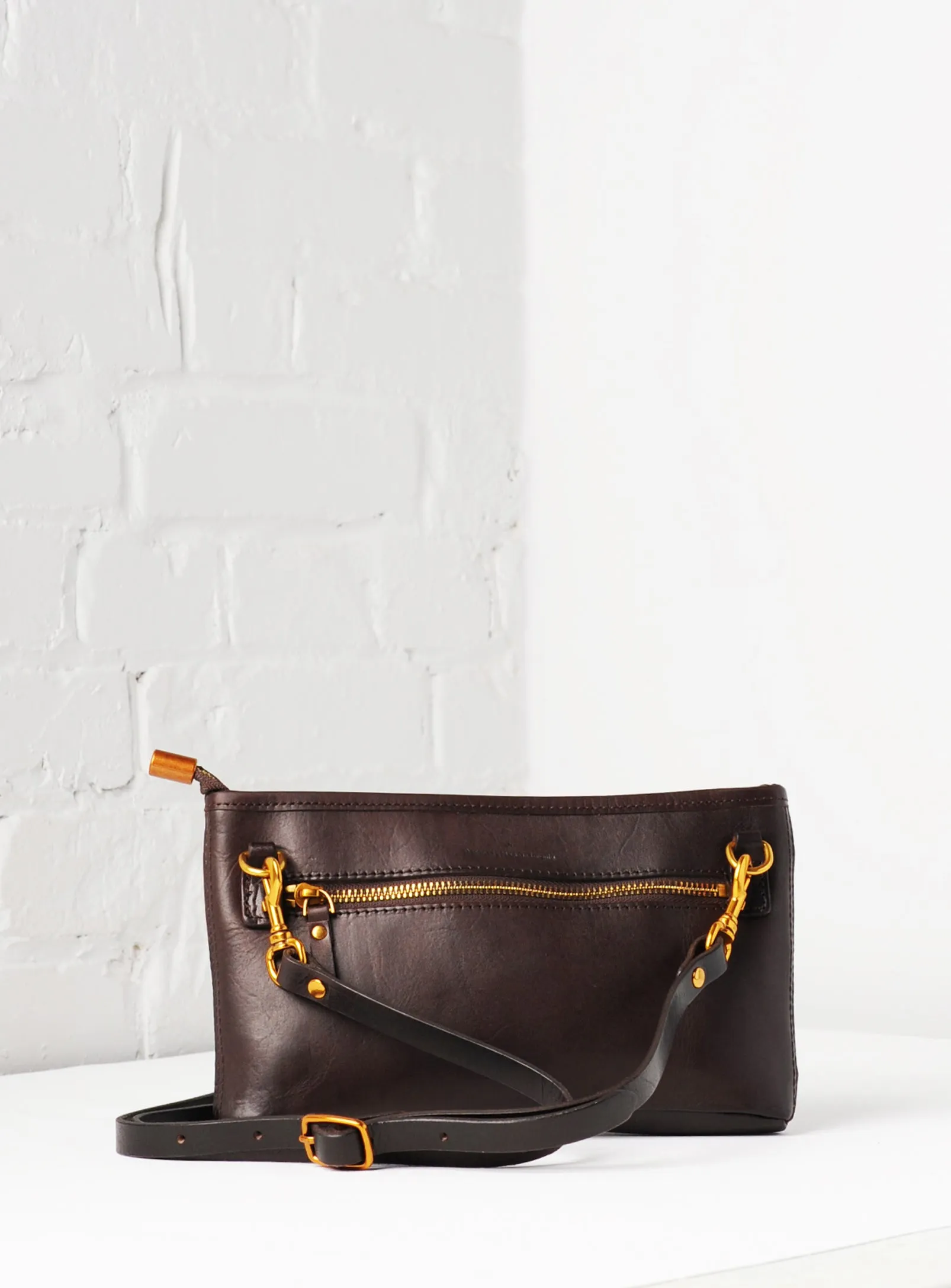 Origami Clutch / Crossbody Bag - Espresso
