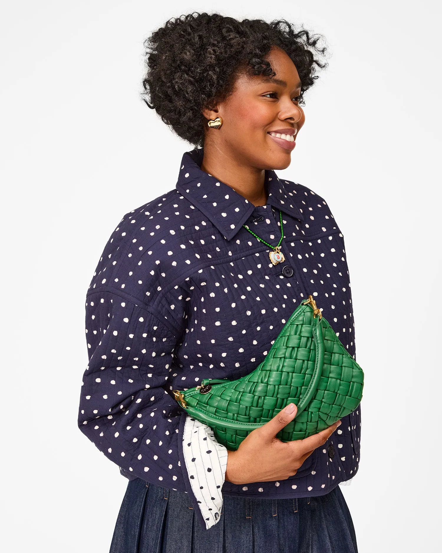 Petit Moyen Handbags - Crossbody - Petit Moyen Fern Puffy Woven