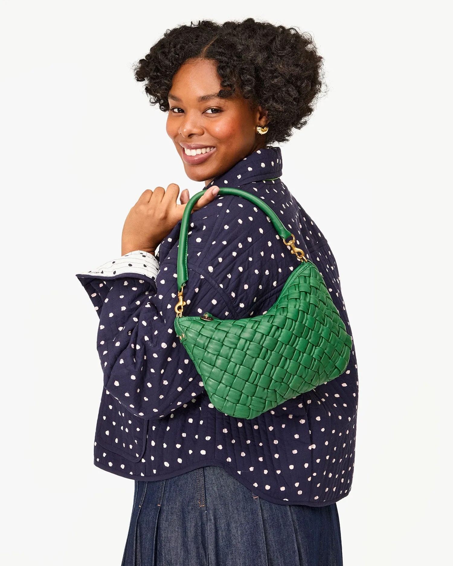 Petit Moyen Handbags - Crossbody - Petit Moyen Fern Puffy Woven