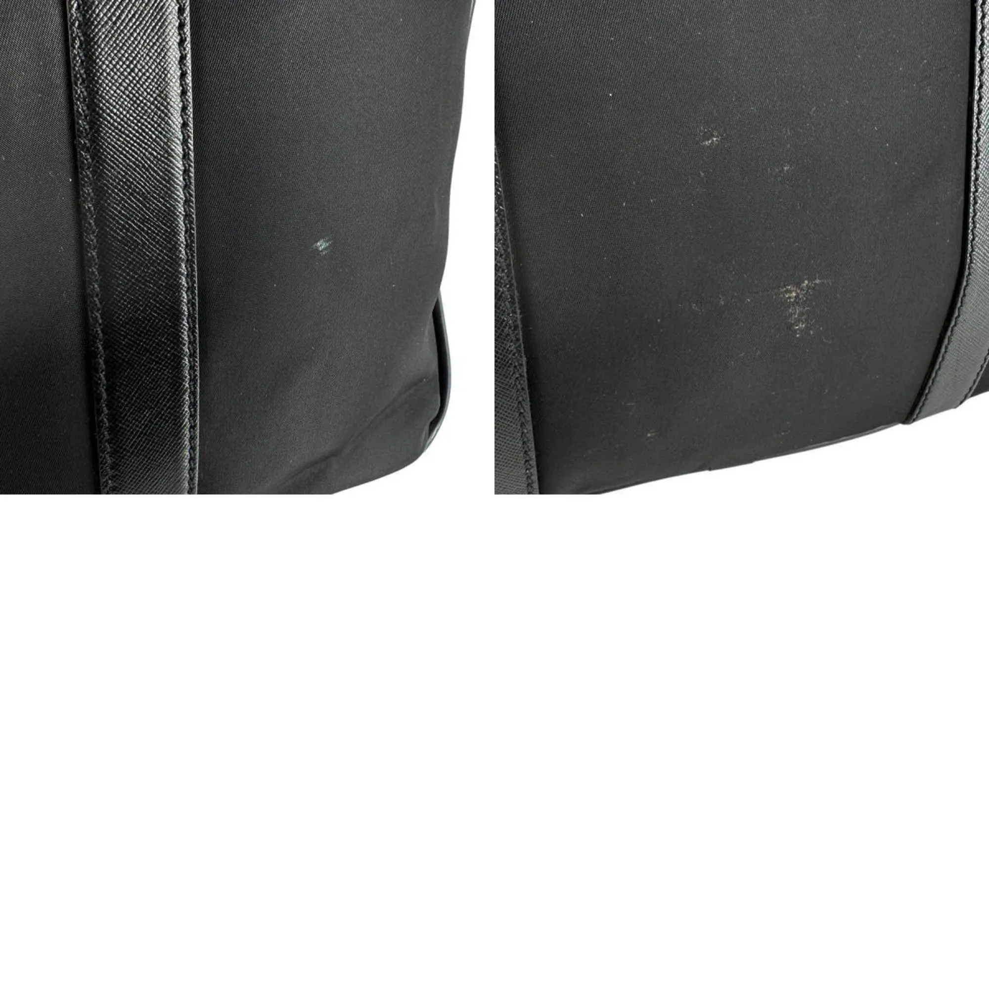 Prada Nylon Leather Handbag (Pre-Owned)