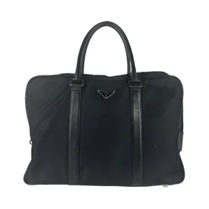 Prada Nylon Leather Handbag (Pre-Owned)