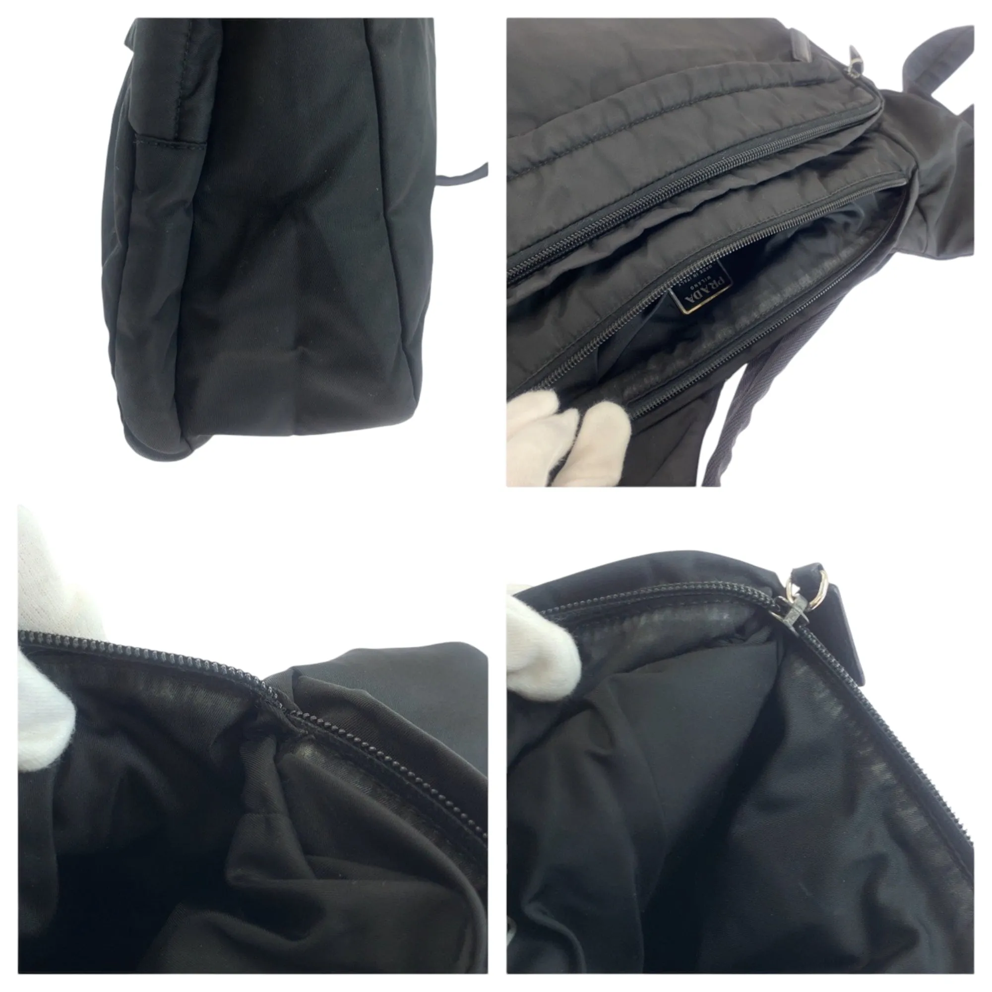 Prada Nylon Messenger Bag Shoulder Bag (Pre-Owned)