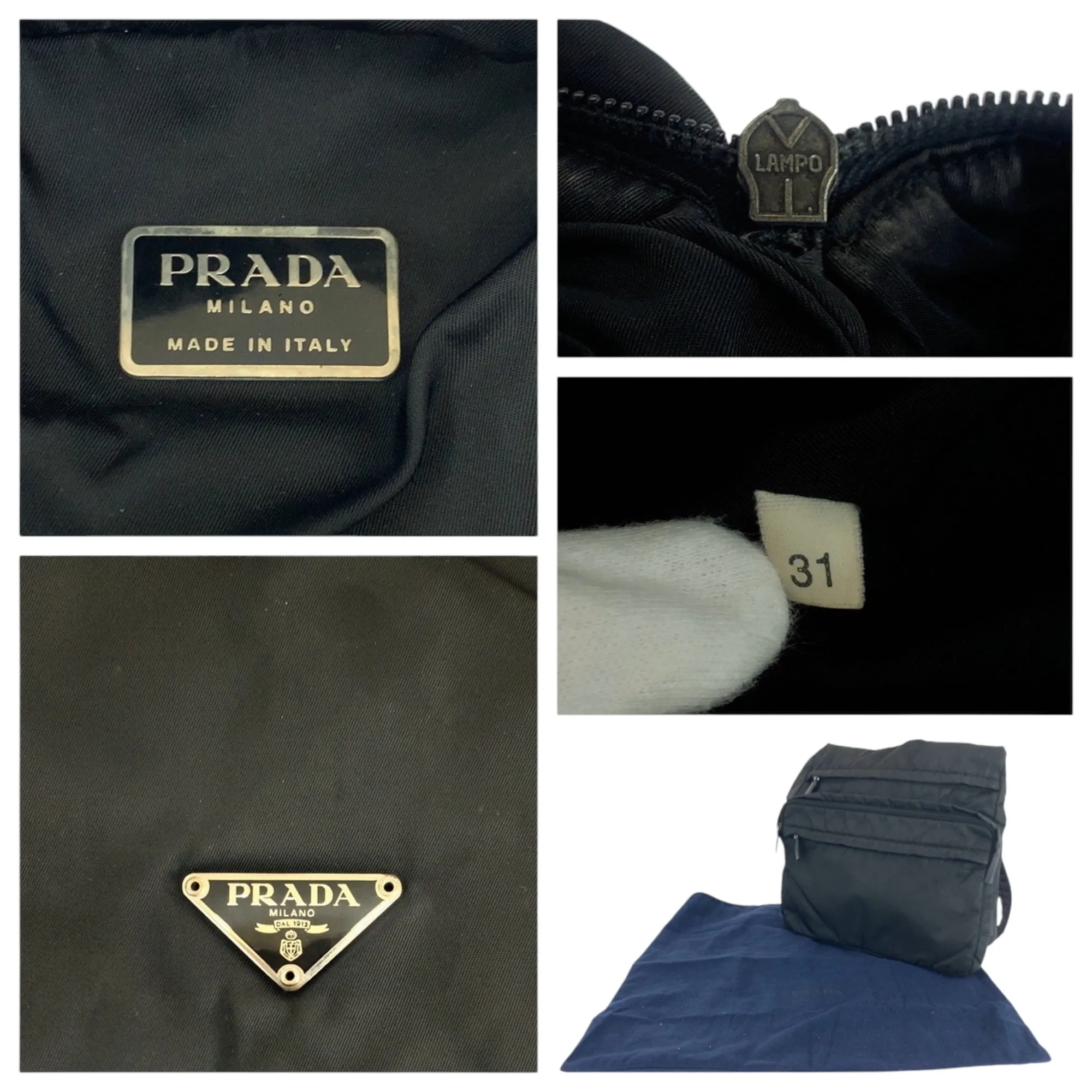 Prada Nylon Messenger Bag Shoulder Bag (Pre-Owned)