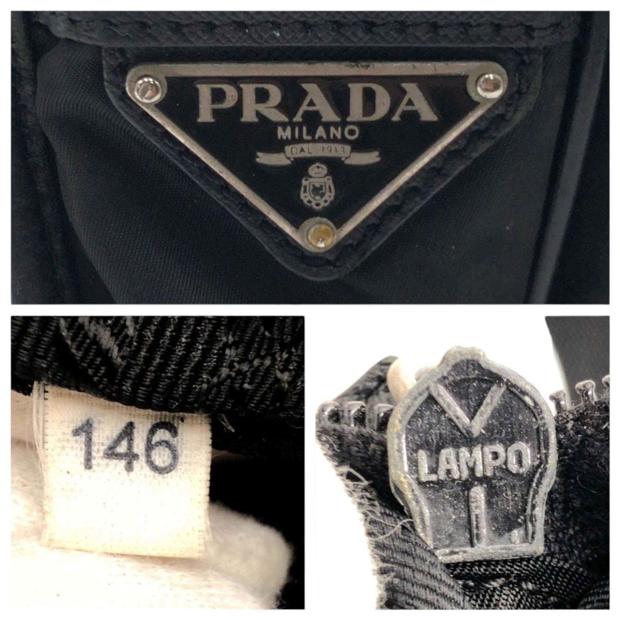 Prada Nylon Messenger Bag Shoulder Bag (Pre-Owned)