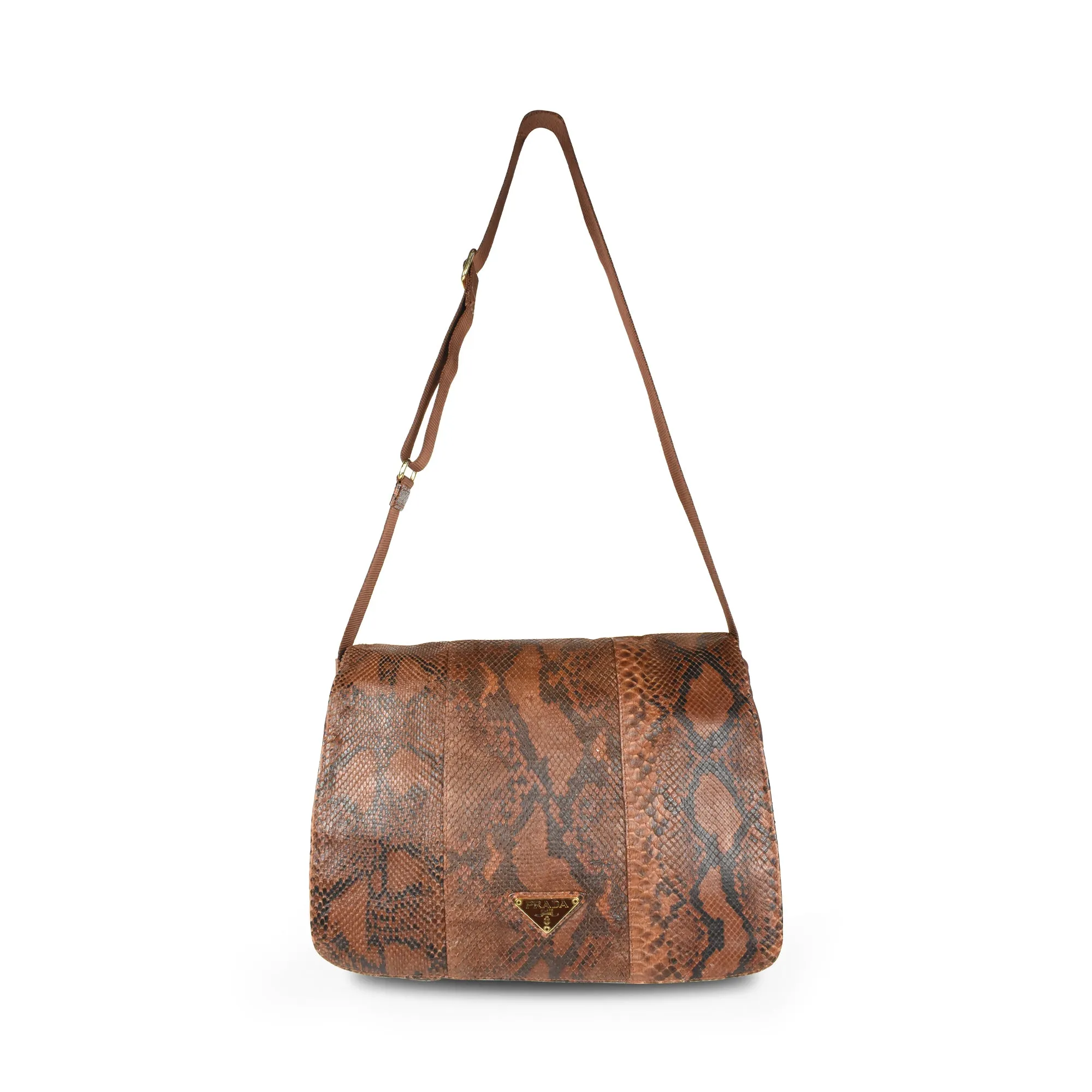 Prada Snakeskin Messenger Bag