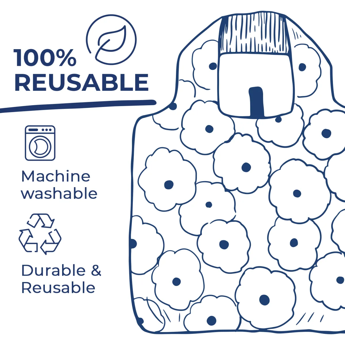 Sails Blu Bag Reusable Shopping Bag - Machine Washable