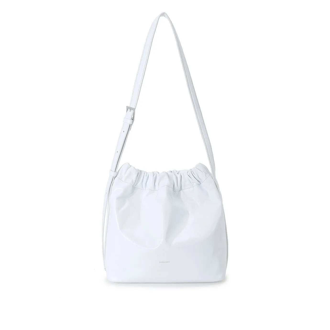 Scrunchie Portrait Shoulder Bag - White