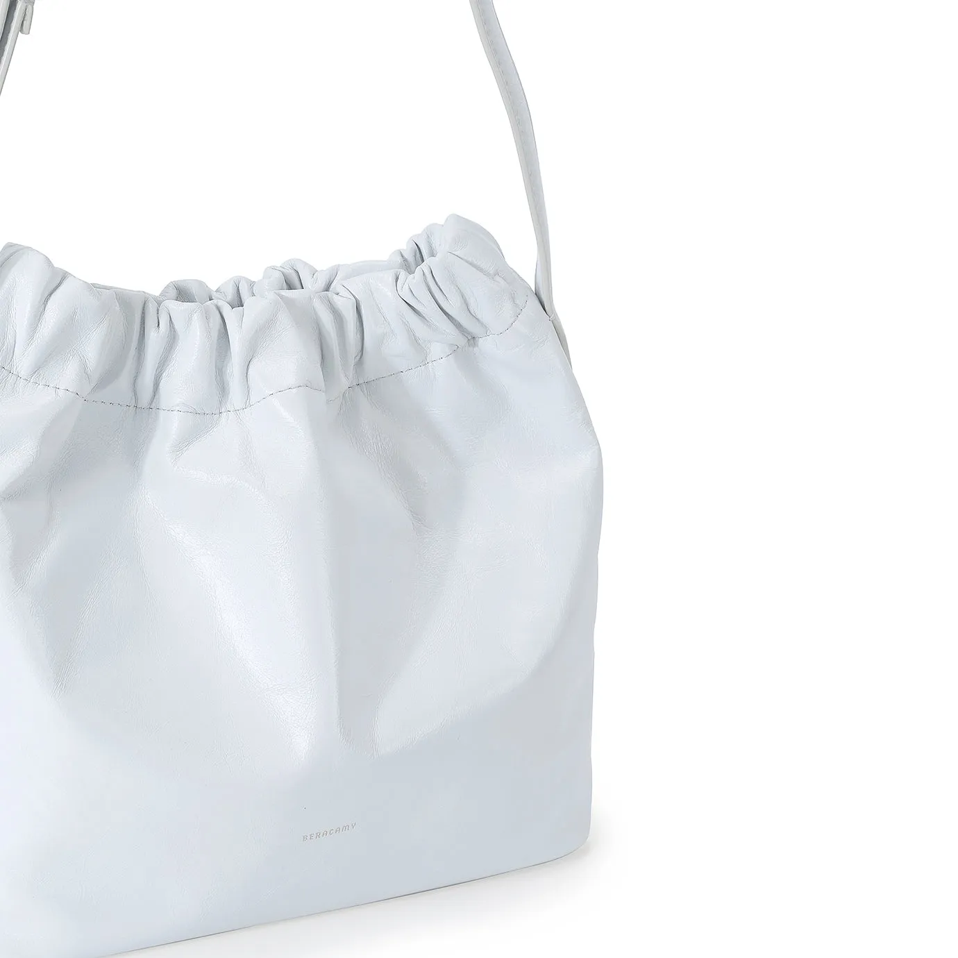 Scrunchie Portrait Shoulder Bag - White