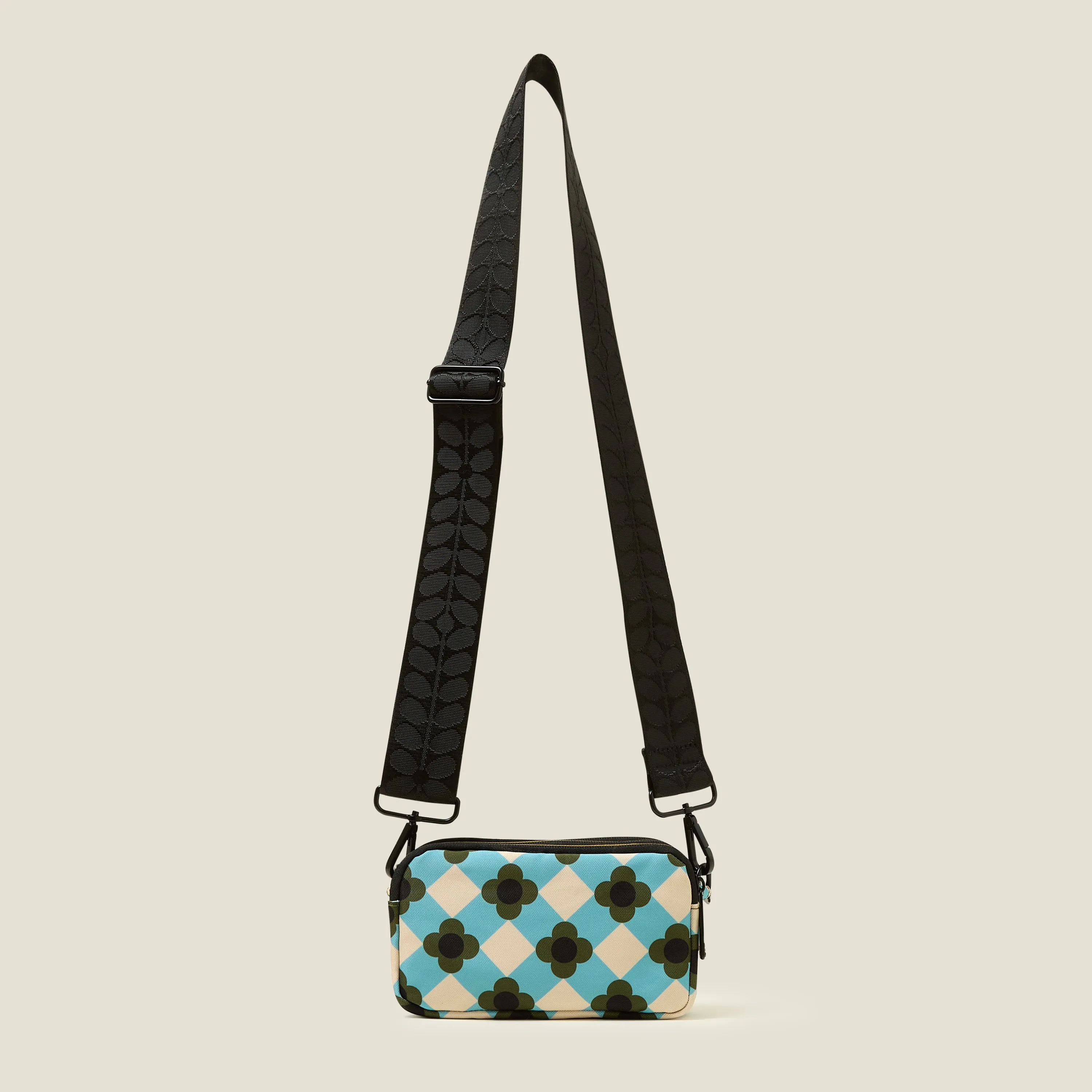 Tripod Crossbody - Flower Check Ziggurat
