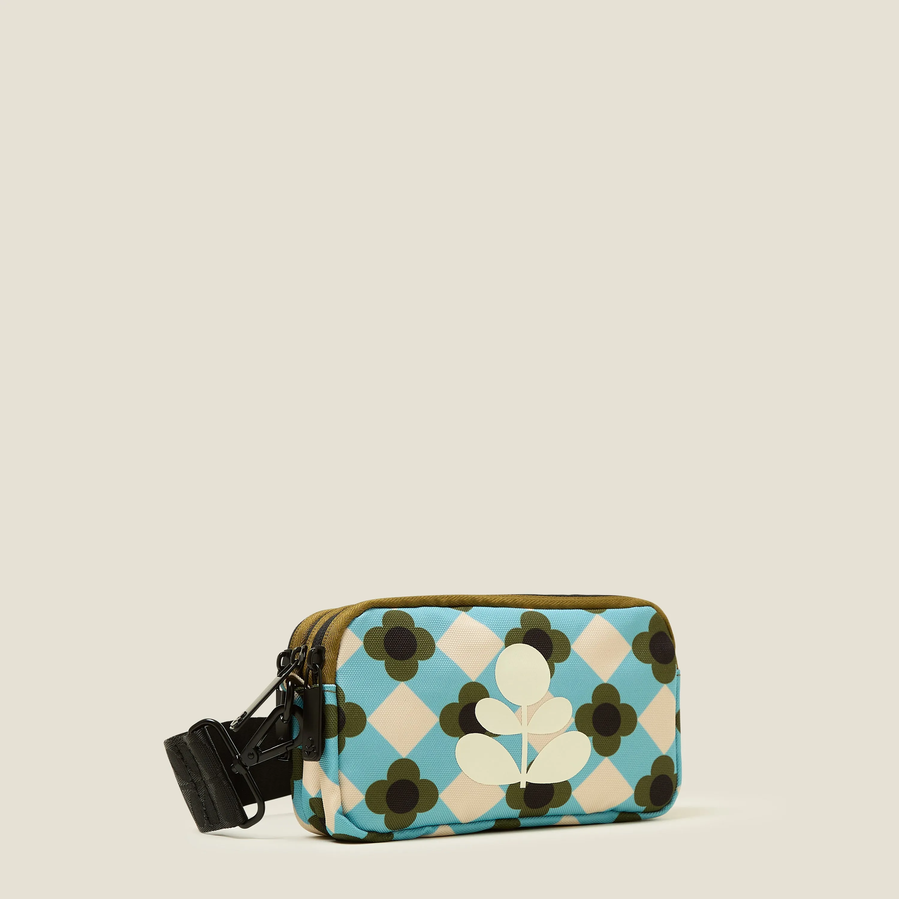 Tripod Crossbody - Flower Check Ziggurat