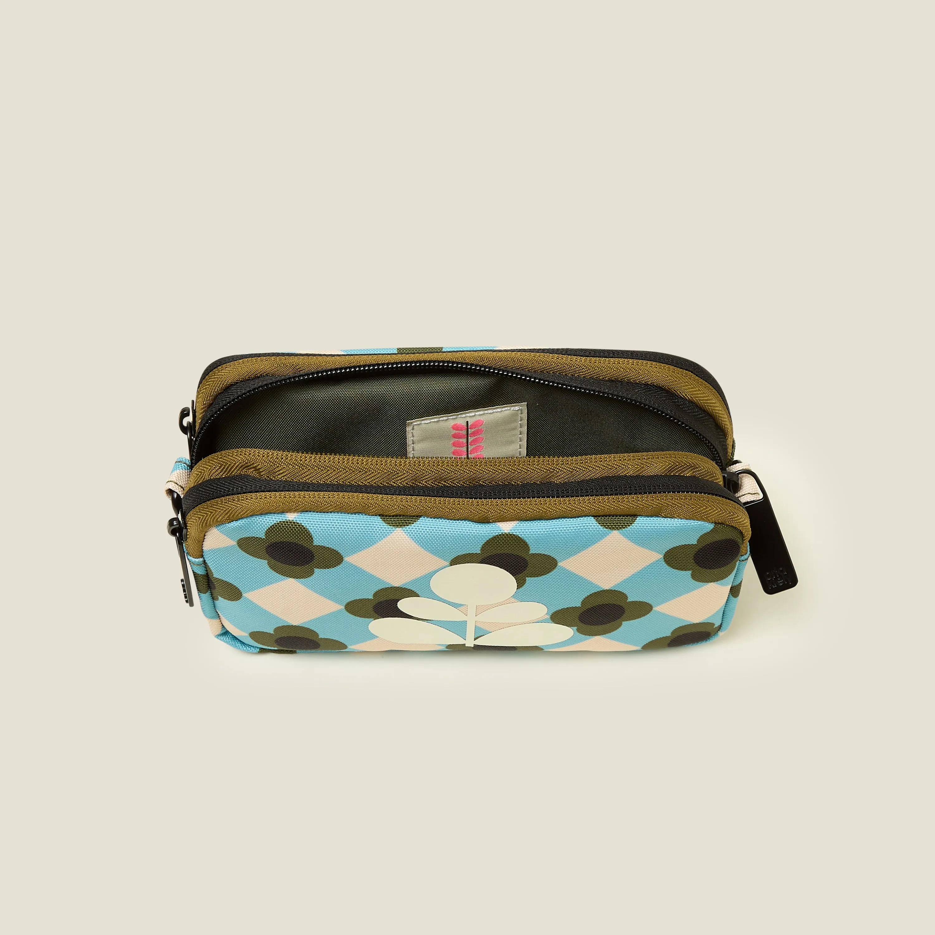 Tripod Crossbody - Flower Check Ziggurat