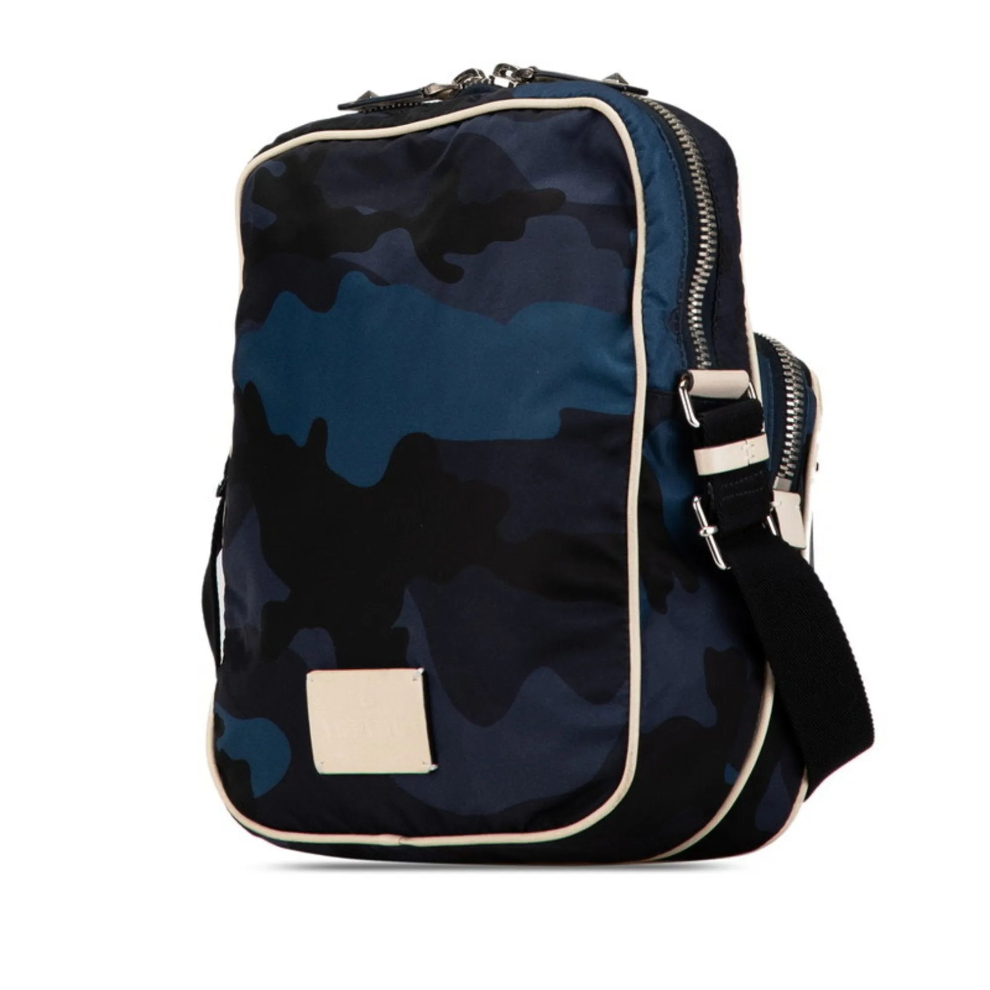 Valentino Camouflage Navy Nylon Shoulder Bag (Pre-Owned)