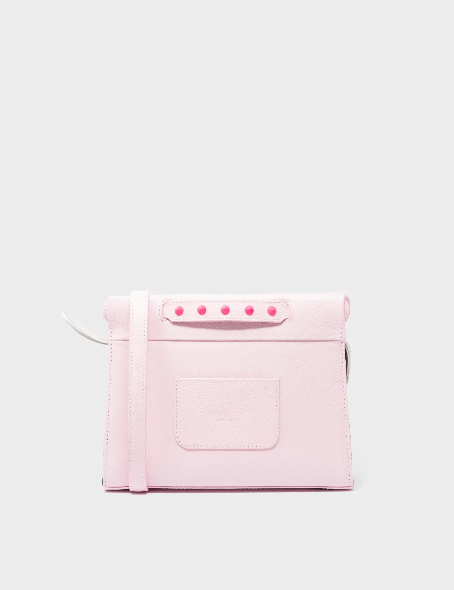 Vali Crossbody Small Parfait Pink Leather Bag - Tangle Tales Black Design