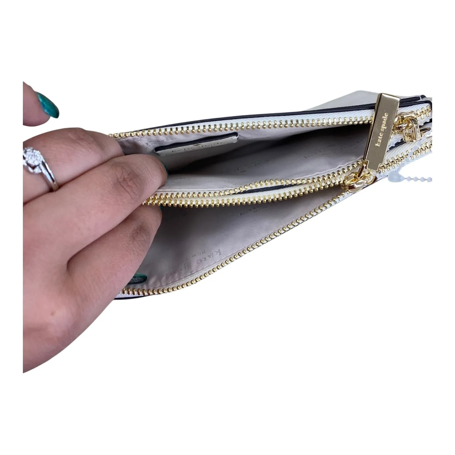 Wristlet Designer By Kate Spade In Cream, Size:Large