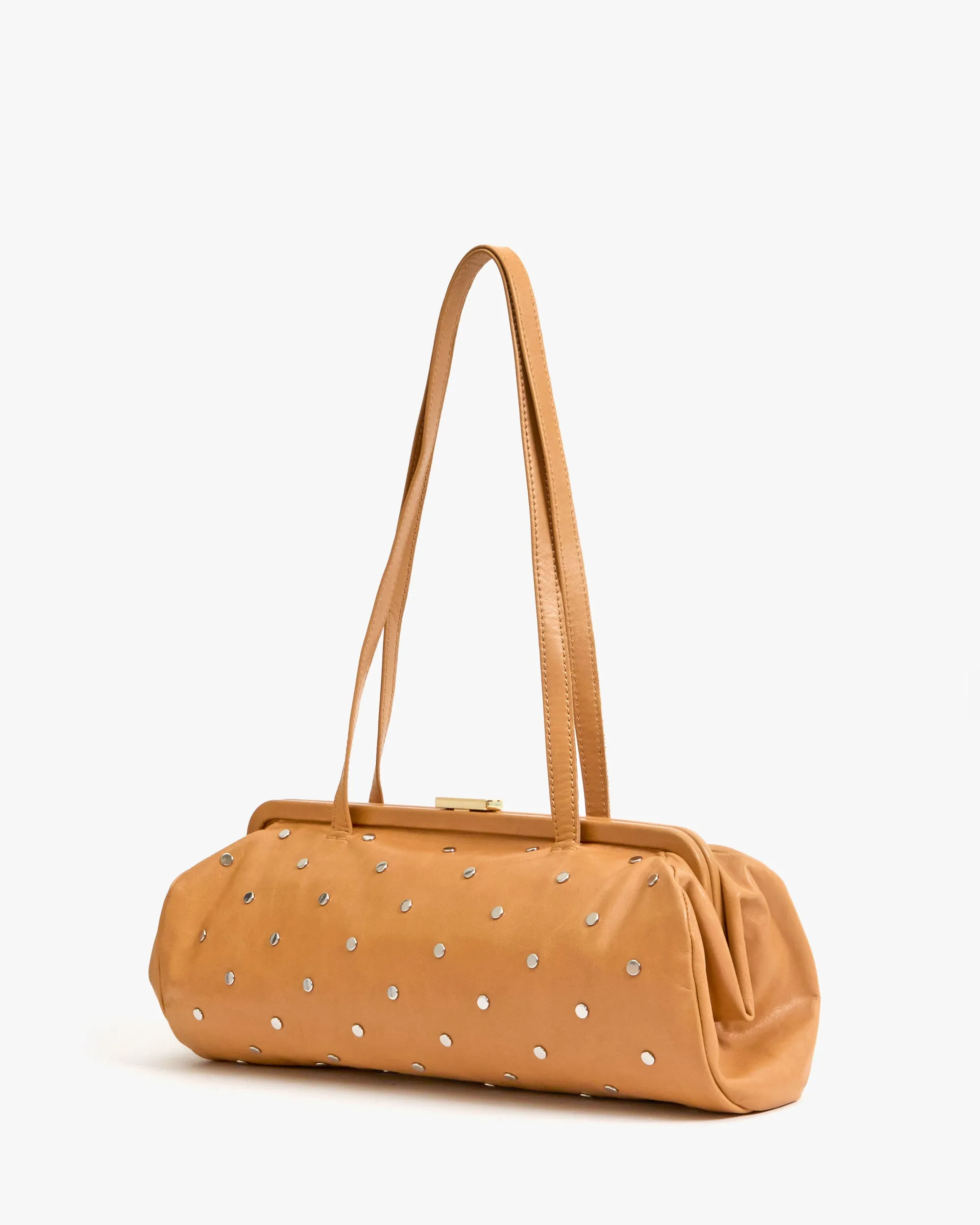 Yvette Handbags - Shoulder - Yvette Biscuit W/ Studs