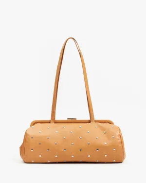 Yvette Handbags - Shoulder - Yvette Biscuit W/ Studs